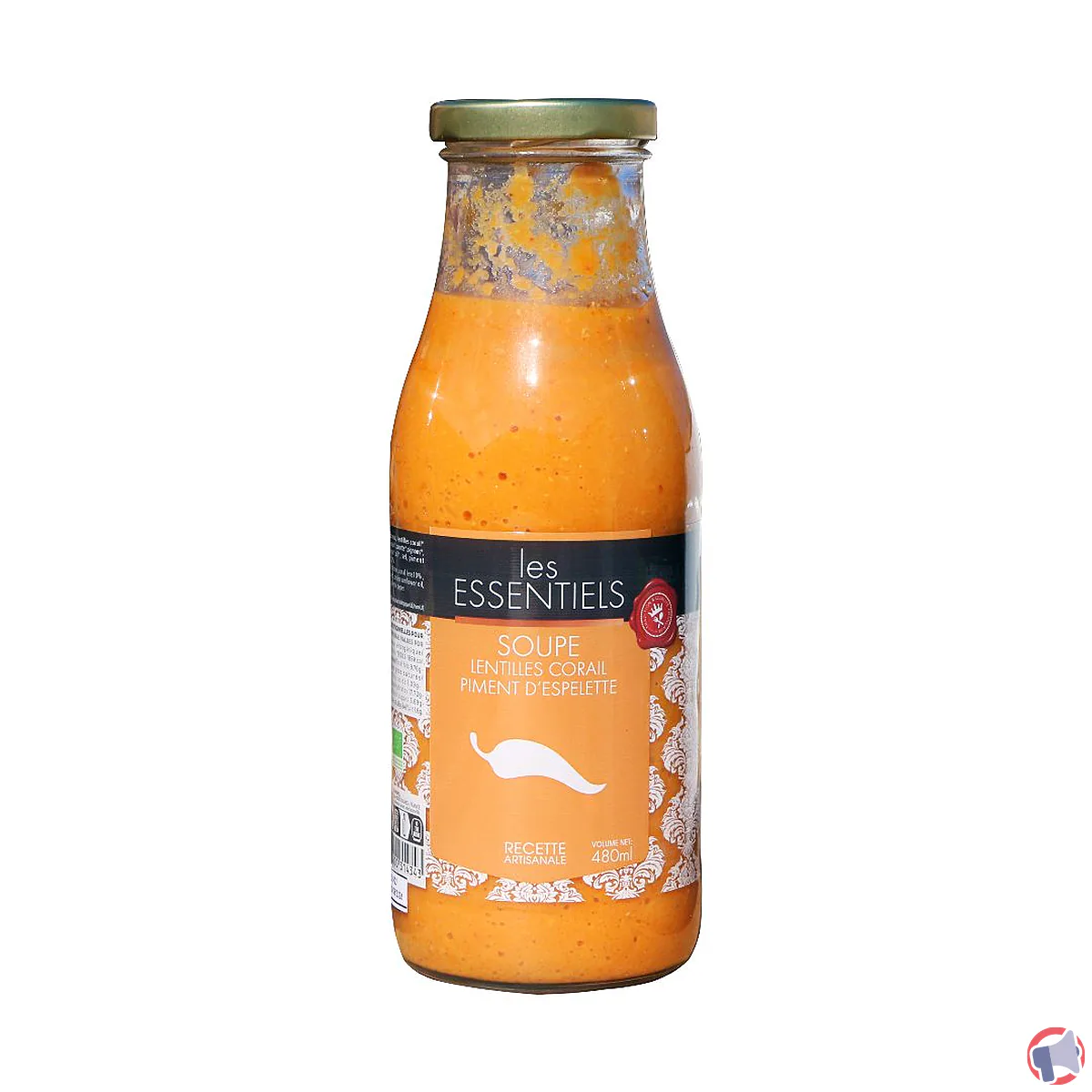 Rappel produit : soupe aux lentilles corail Les Essentiels