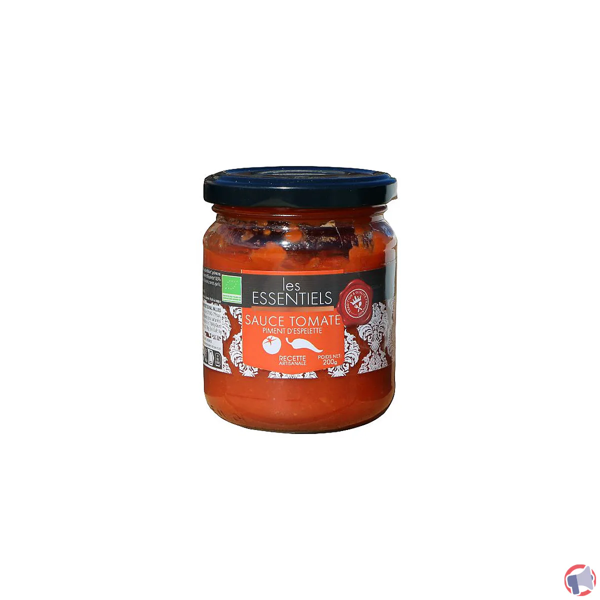 Rappel de produit : sauce tomates au piment d'Espelette bio de la marque Les Essentiels