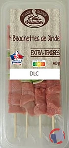 Rappel produit Brochettes de dinde extra-tendres Etal du volailler