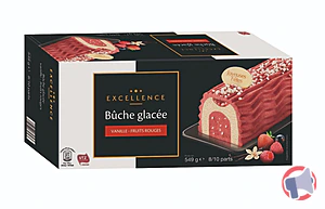 Rappel produit BUCHE GLACEE - VANILLE / FRUITS ROUGES 549g EXCELLENCE