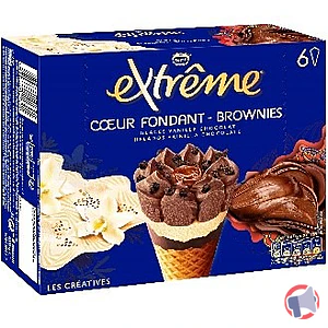 Rappel produit 6 Cone Coeur fondant Brownies EXTREME EXTREME ®