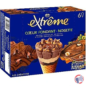 Rappel produit 6 Cone Coeur fondant Noisette EXTREME EXTREME ®