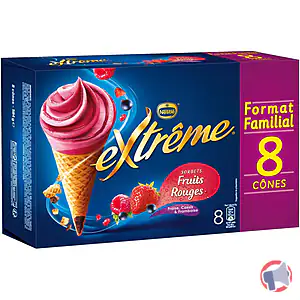 Rappel produit 8x Cones sorbet Fruits Rouges EXTREME EXTREME ®