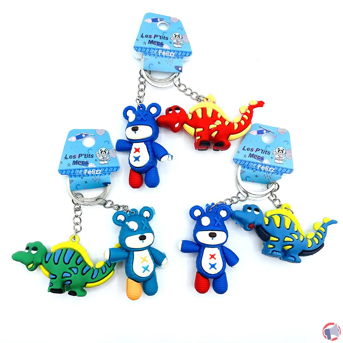 Rappel produit : Felizz lot porte‑clés dinosaure et ours
