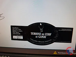Rappel produit CONSERVES DE CERF LA FERME AUX BICHES