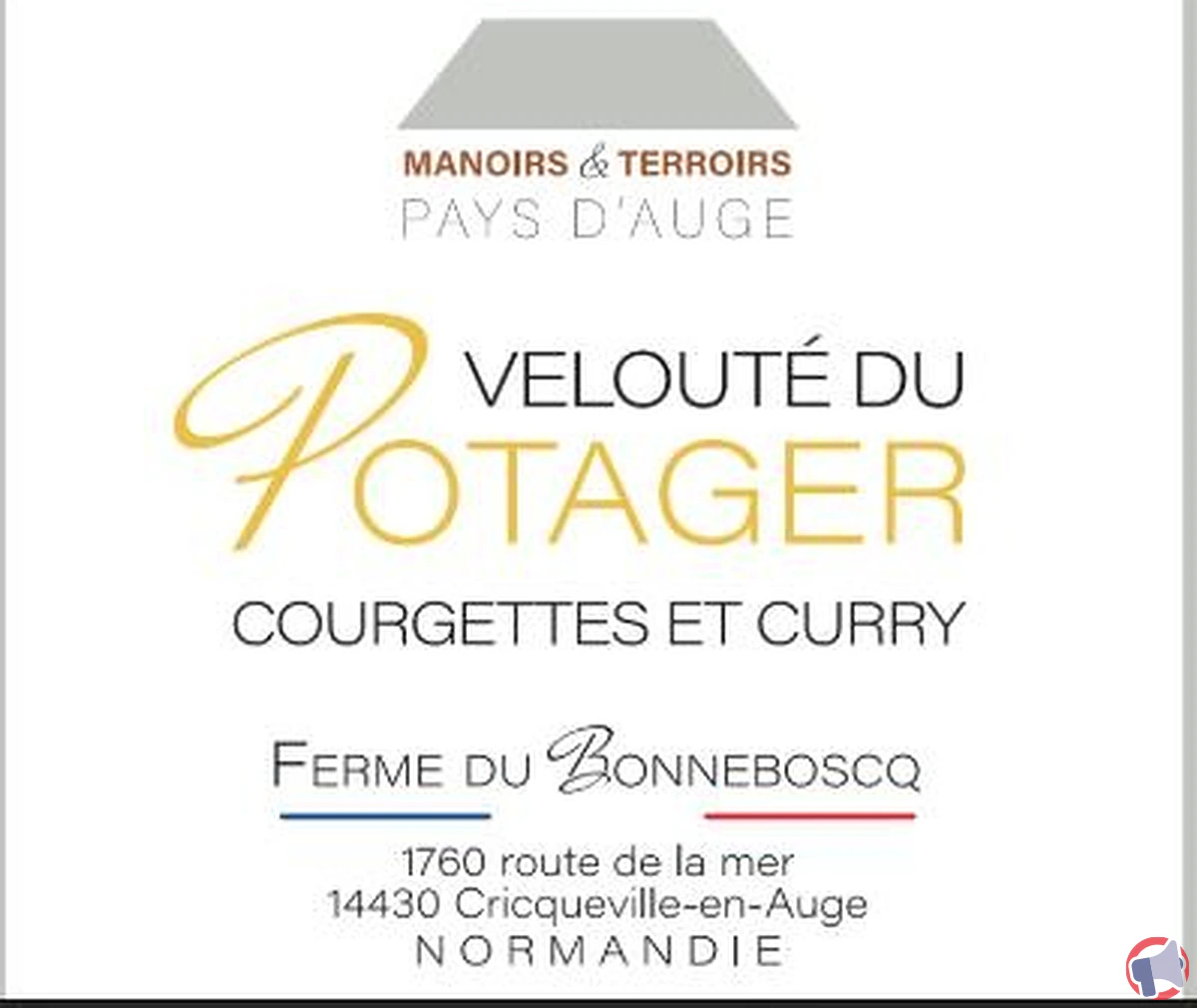 Rappel de produit : velouté de courgette curry de la ferme de Bonneboscq