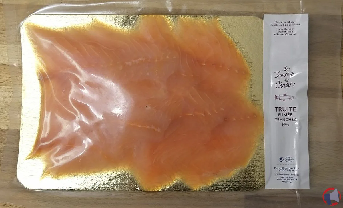 Rappel de produit : Truite fumée tranchée 200g de Ferme du Ciron