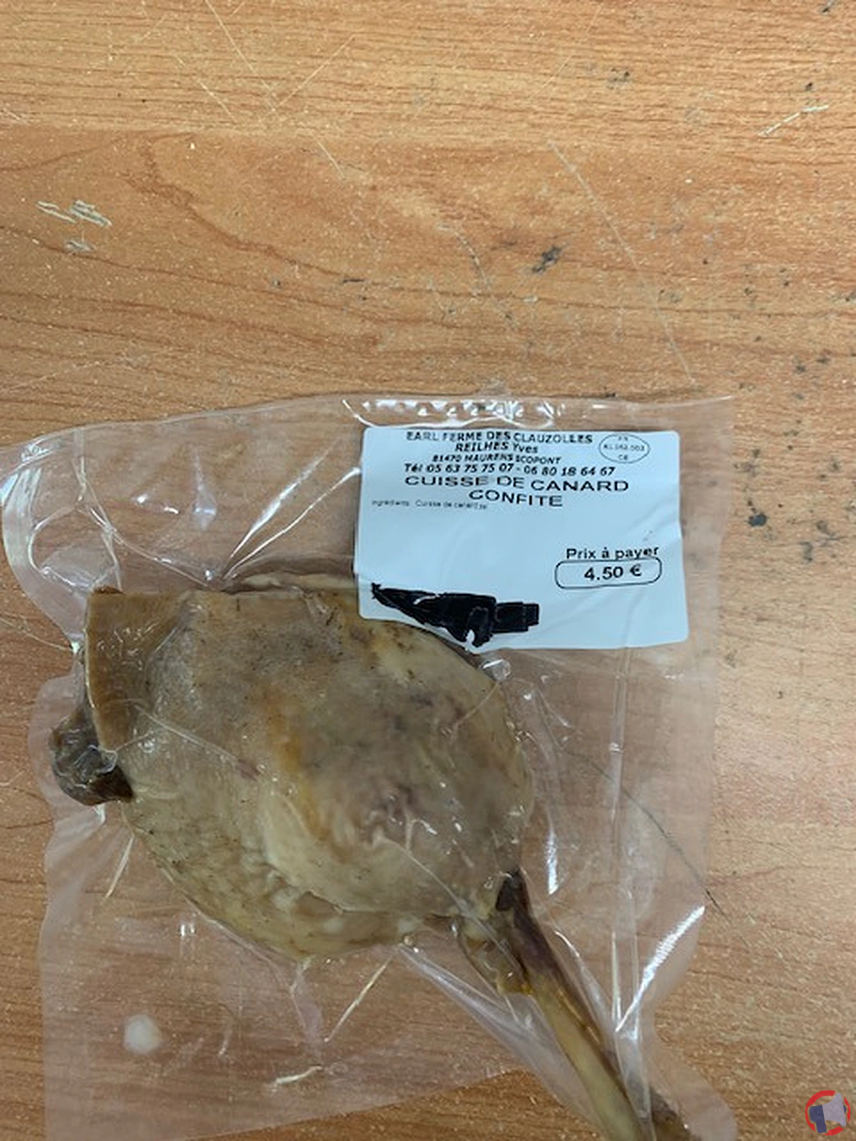 Rappel de produit : Cuisse de canard confite de la marque La Ferme des Clauzolles pour suspicion de listéria
