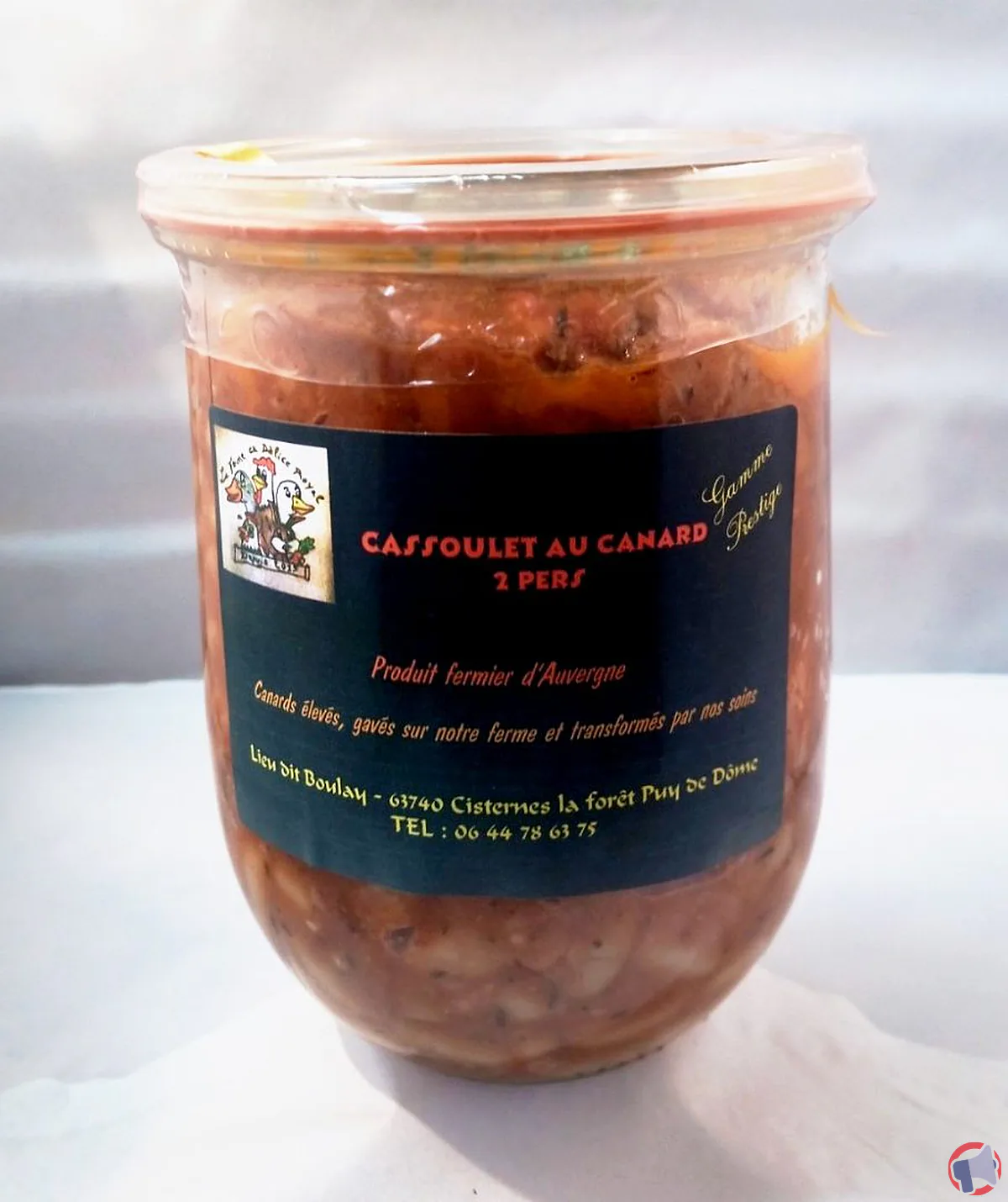 Rappel de produit : Cassoulet de canard de la marque La ferme au délice royal