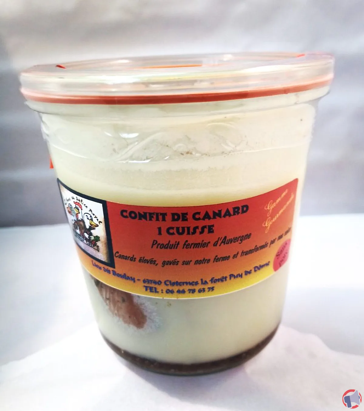 Rappel de produit : Confit de canard de la marque La ferme au délice royal