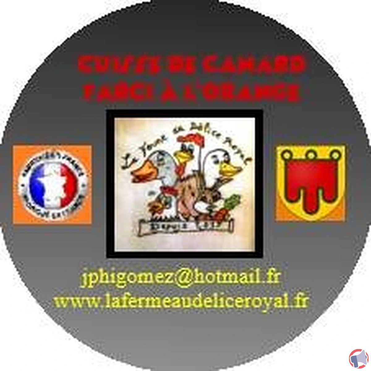 Rappel de produit : Cuisse de canards farci à l'orange de la marque La ferme au délice royal