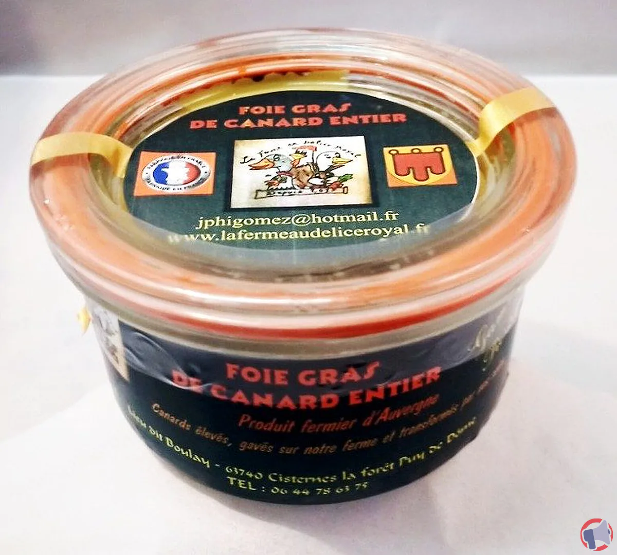 Rappel de produit : Foie gras de canard entier de la marque La ferme au délice royal
