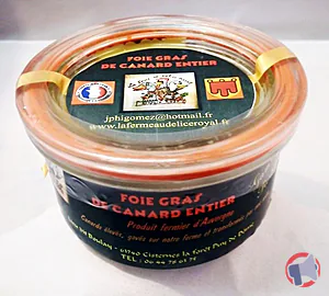 Rappel produit Foie gras de canard entier 100, 200 et 270 gr La ferme au délice royal