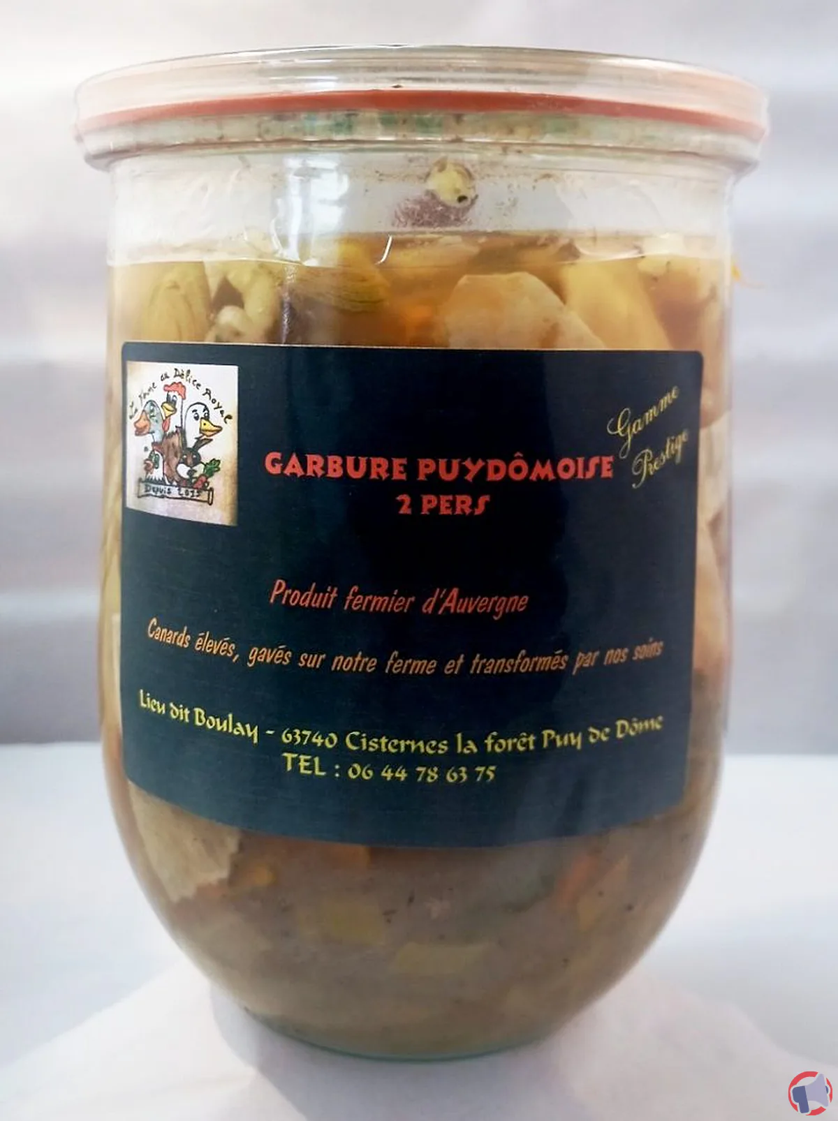 Rappel de produit : Garbure Puydômoise de la marque La ferme au délice royal