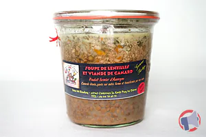 Rappel produit Soupe à base de viande de canard ( 2 sortes ) La ferme au délice royal