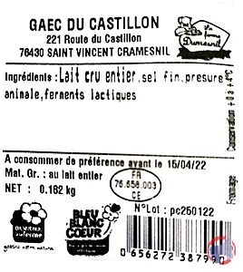 Rappel produit P'tit Brie Normand LA FERME DUMESNIL