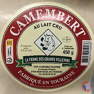 Rappel produit Fromages au lait cru La ferme des Grands Villepins