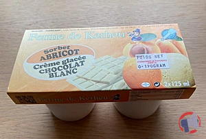Rappel produit Crème glacée abricot / chocolat blanc Ferme de Kerheu