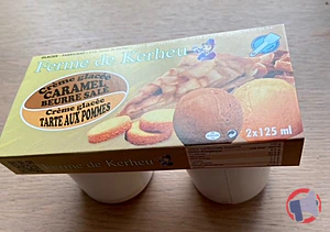 Rappel produit Crème glacée caramel / tarte aux pommes Ferme de Kerheu