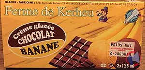 Rappel produit Crème glacée Chocolat-Banane Ferme de Kerheu