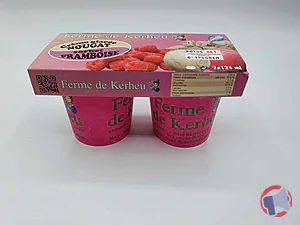 Rappel produit Crème glacée nougat / framboise Ferme de Kerheu