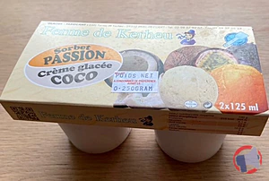 Rappel produit Crème glacée passion / coco Ferme de Kerheu