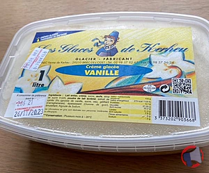 Rappel produit Crème glacée vanille Ferme de Kerheu
