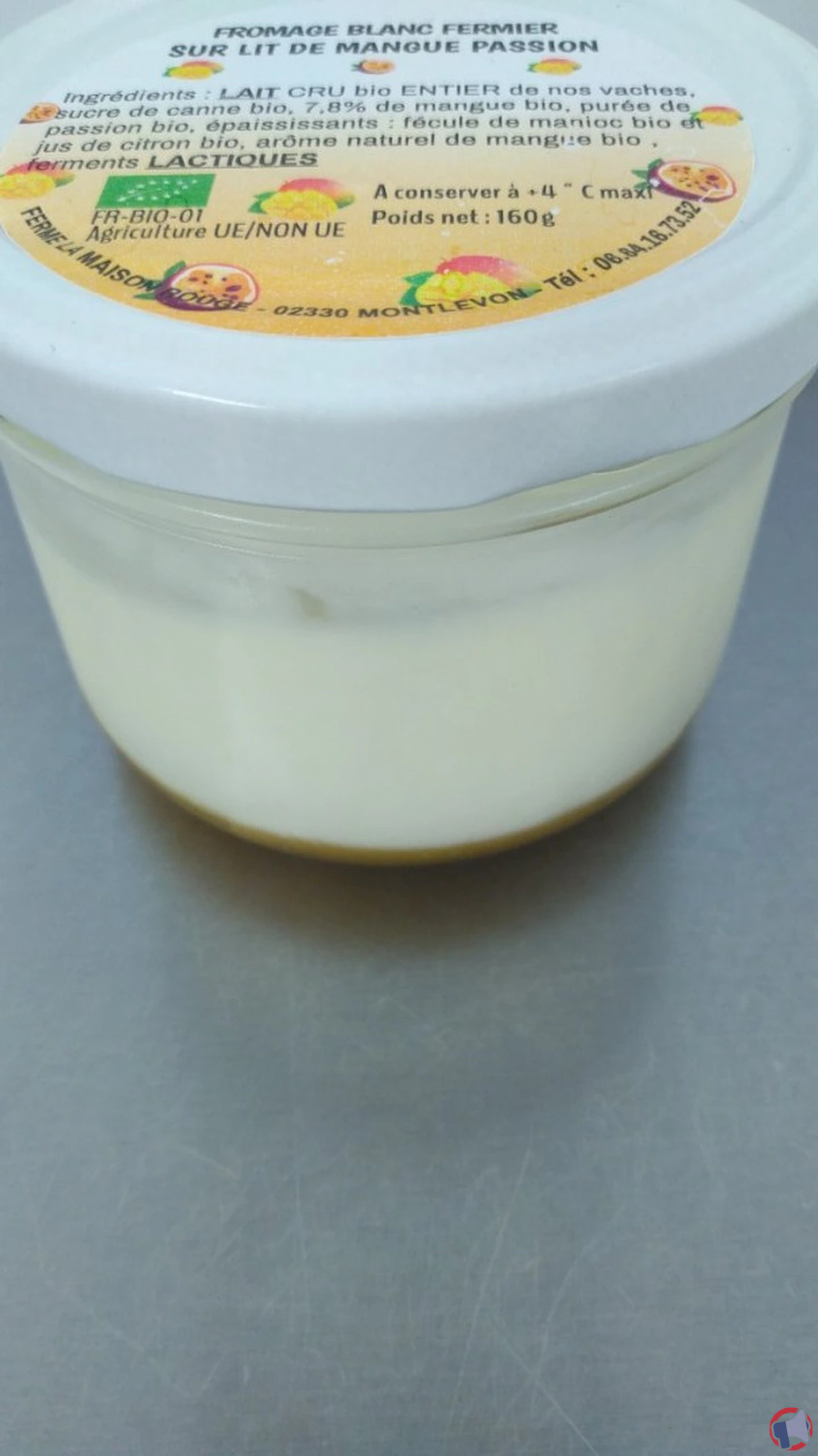 Rappel d’une ferme maison rouge : fromage blanc sur lit de fruit (ne pas consommer)