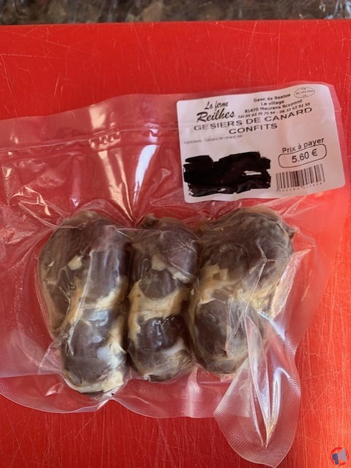 Rappel de produit : Gésiers de canard confit de la marque La Ferme Reilhes pour suspicion de listéria