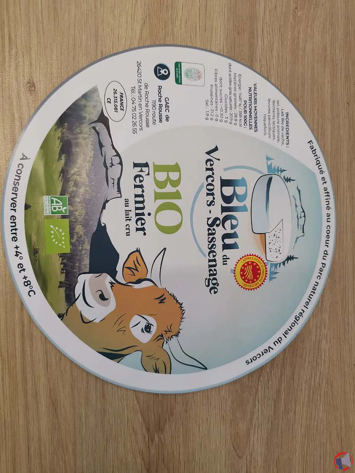 Rappel de produit : Bleu du Vercors Sassenage de la marque Ferme de Roche Rousse pour risque de listeria