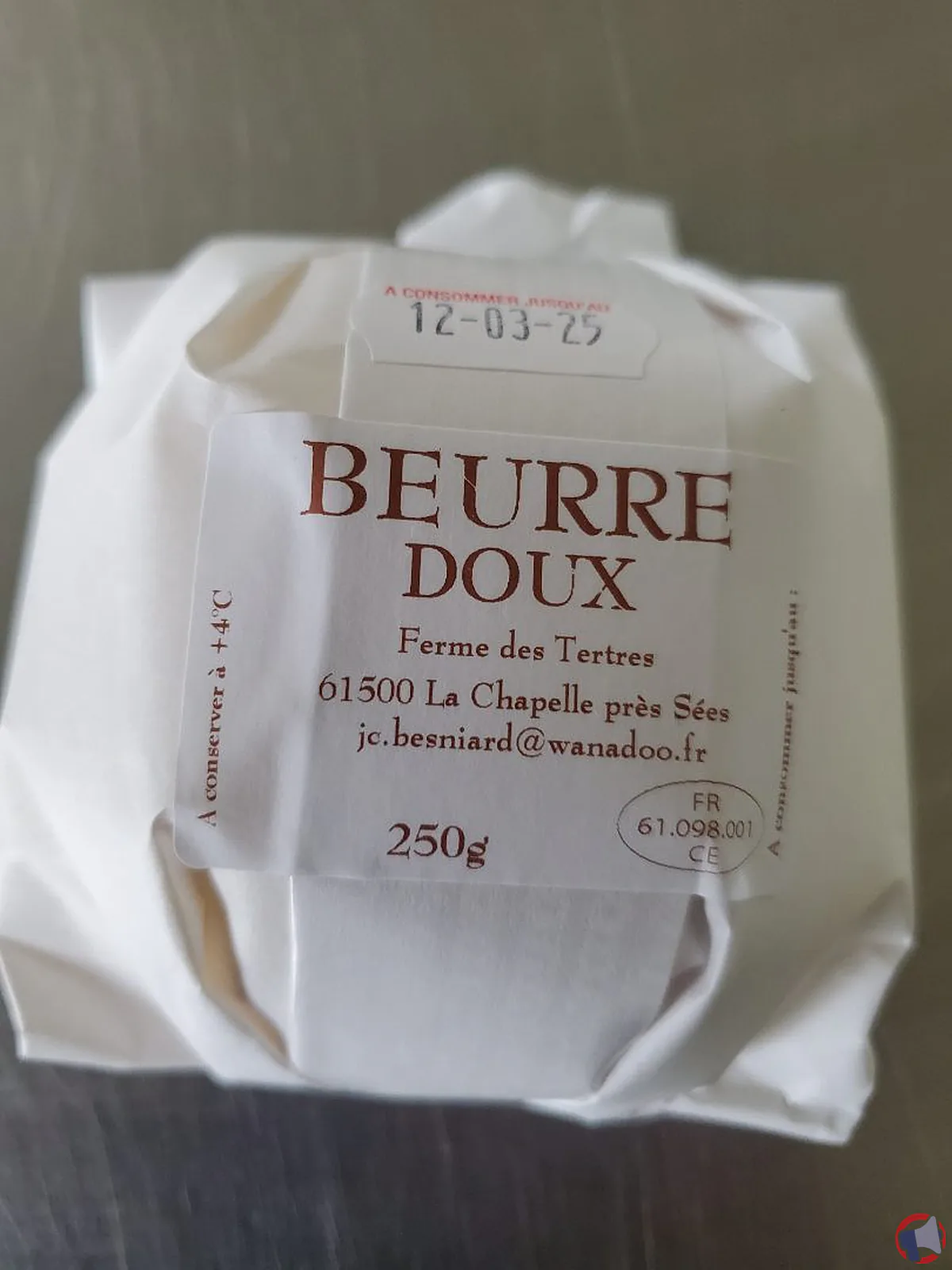 Rappel de produit : beurre cru de la ferme des Tertres en raison de la présence de Listeria monocytogenes
