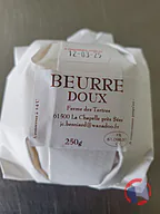 Rappel produit BEURRE CRU FERME DES TERTRES (photo numéro 1)