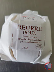 Rappel produit BEURRE CRU FERME DES TERTRES