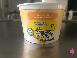 Rappel produit CREME CRUE FERME DE LA VACHE MEUHG'LAIT