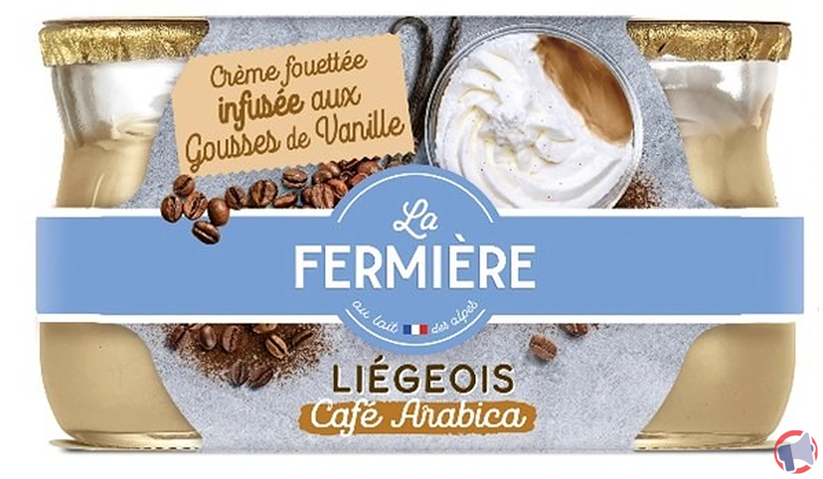 Rappel produit : liégeois café La Fermière 2x120G