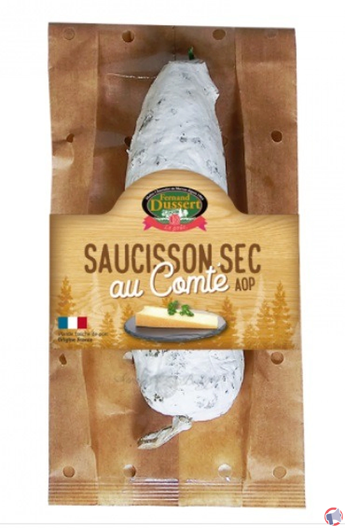 Rappel de produit : saucisson sec comté de la marque Fernand Dussert