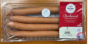 Rappel produit BOCKWURST QUALITE SUPERIEURE X4 - 500G FESTEIN D'ALSACE