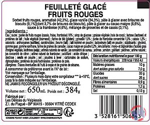 Rappel produit FEUILLETE GLACE FRUITS ROUGES