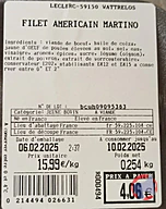 Rappel produit FILET AMERICAIN MARTINO (photo numéro 1)