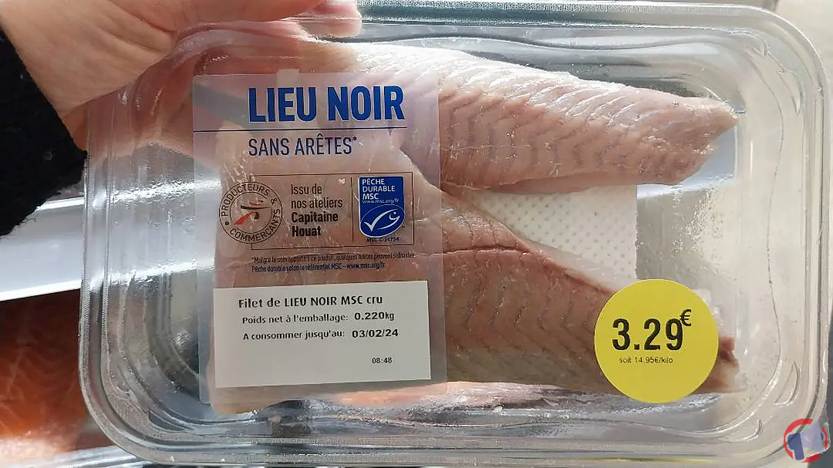 Rappel de produit : Filet de Lieu Noir vendu chez Intermarché Saint-Flour