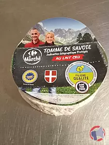 Rappel produit TOMME DE SAVOIE AU LAIT CRU Filière Qualité Carrefour Le Marché
