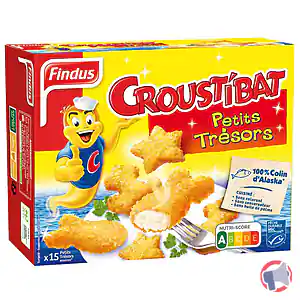 Rappel produit Croustibat - Petits Trésors 450g Findus - Croustibat