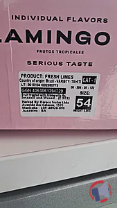 Rappel produit Citron lime colis 4,5K 54 fruits catégorie 1 origine bresil Flamingo co