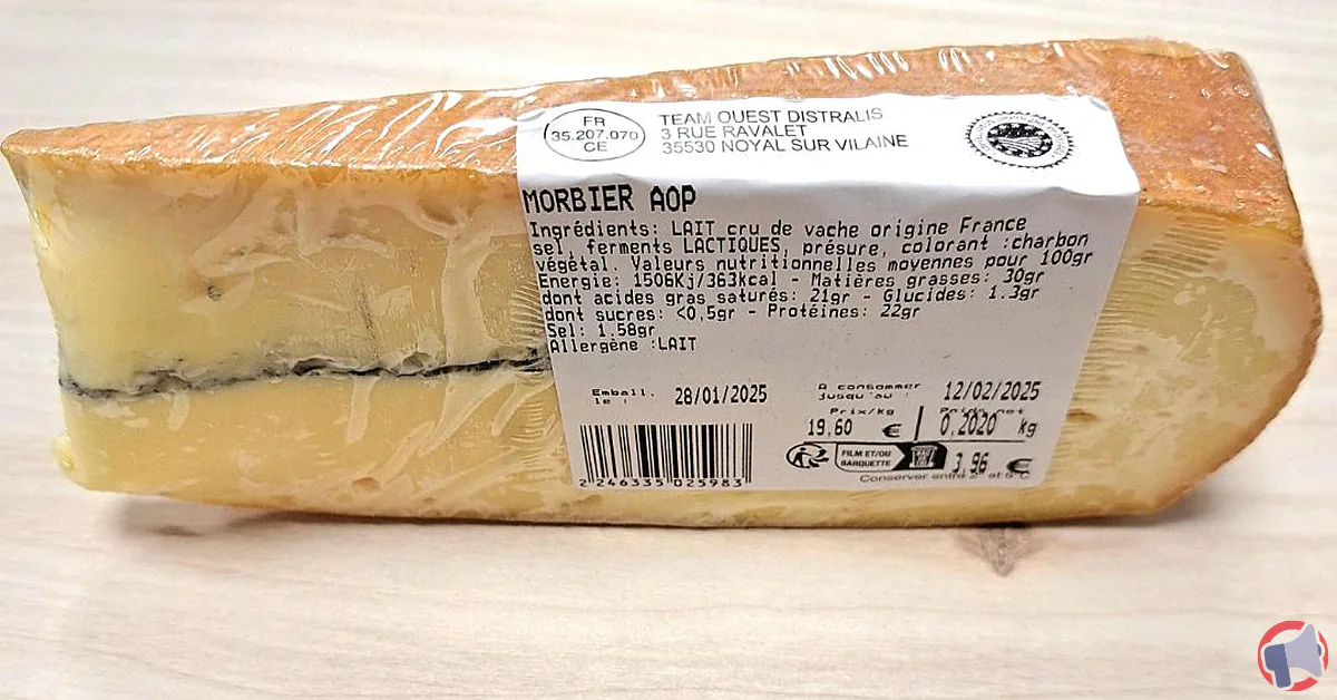 Rappel de Morbier AOP de la marque Fleur de Pré : risque de contamination à l'Escherichia coli