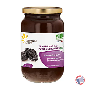 Rappel produit TRANSIT NATURE - PUREE DE PRUNEAUX BIO FLEURANCE NATURE