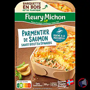 Rappel produit PARMENTIER DE SAUMON SAUCE RICOTTA EPINARDS FLEURY MICHON