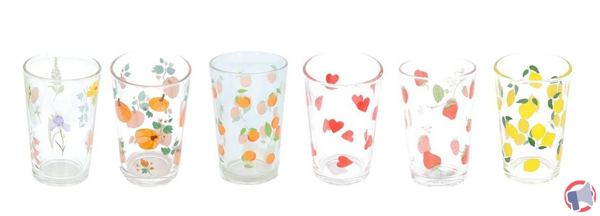 Flying Tiger Copenhagen : rappel de verre imprimé divers motifs