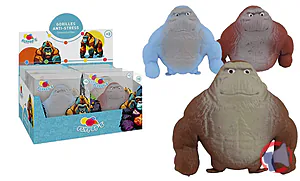 Rappel produit GORILLES ANTISTRESS ETIRABLE - 3 ASSORTIS COULEURS - APD 3 ANS FLYPOP'S