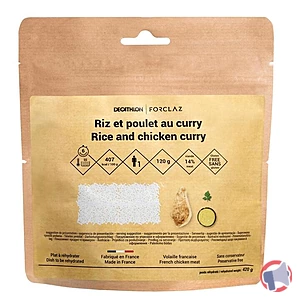 Rappel produit REPAS DÉSHYDRATÉ TREKKING RIZ POULET CURRY SANS GLUTEN 120G Forclaz - Décathlon