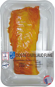 Rappel produit DOS DE CABILLAUD FUME 200 GR MSC SKIN MSC-C-53427 Fournier fils